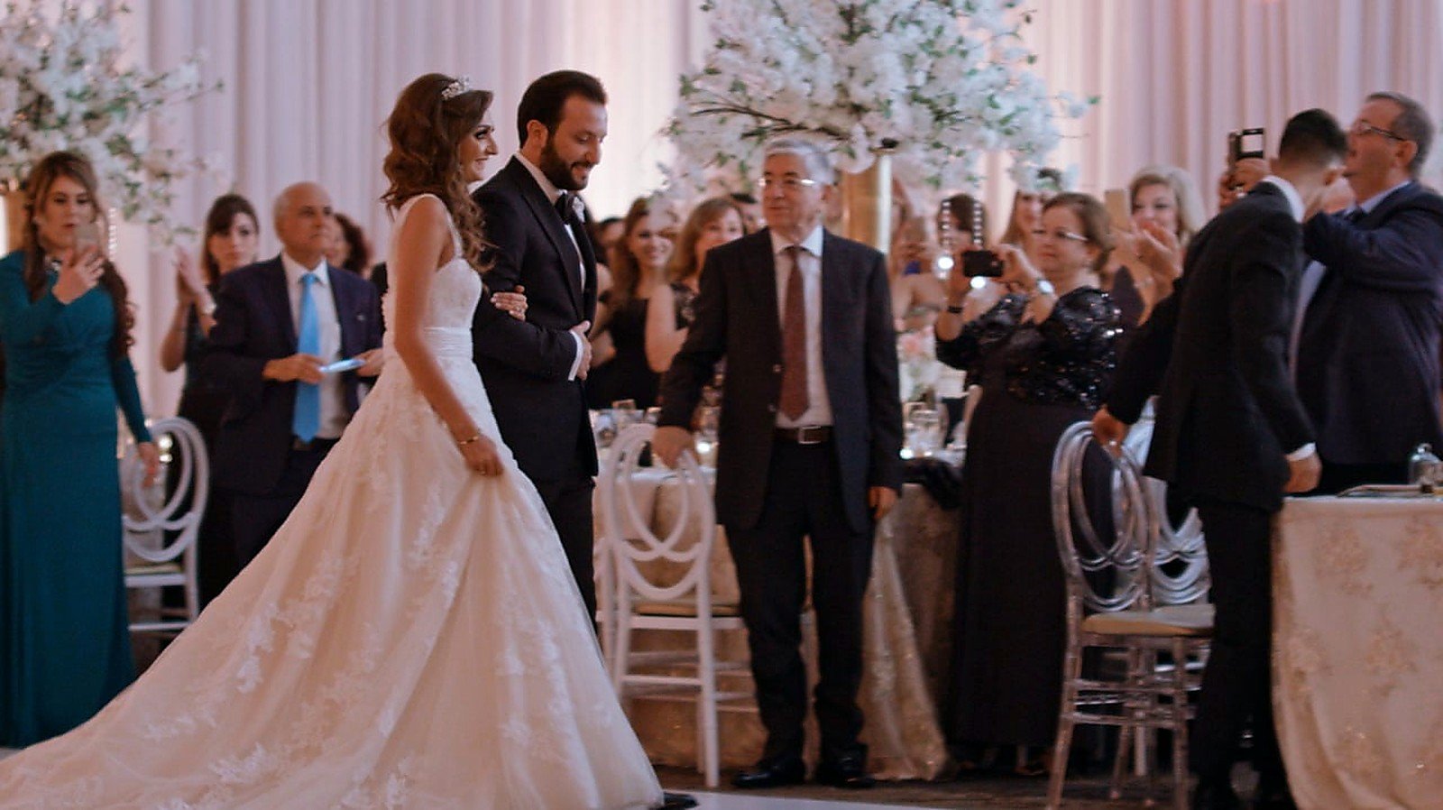 Luxury cinematic wedding film editorial frame from a feature-length celebration