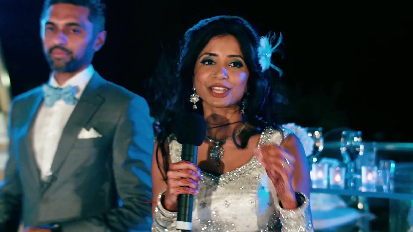 Portugal destination wedding planning guide: speeches at an evening reception, from our destination wedding film in Mexico